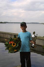 Ruben van de Berg de trotse winnaar.
